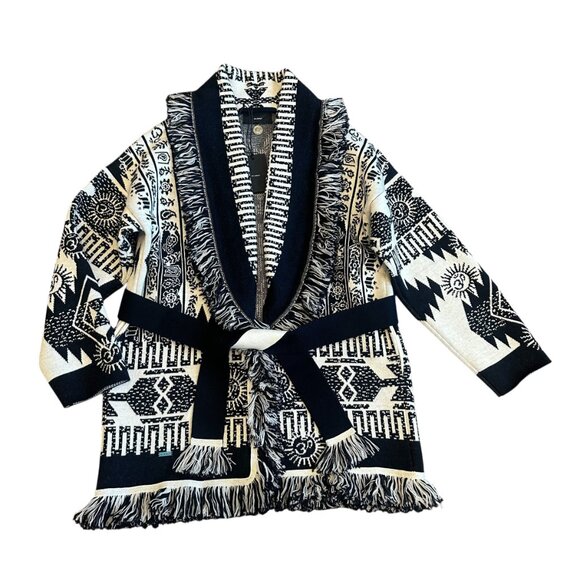 Alanui Wood Block Ibrid Cardigan Sweater Designer Luxury Size XS Women's NWT - Picture 3 of 16